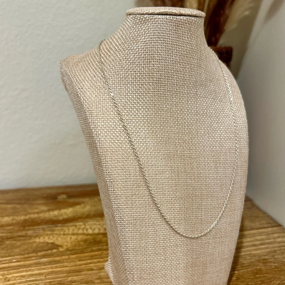 925 Sterling Silver Rope Chain Necklace